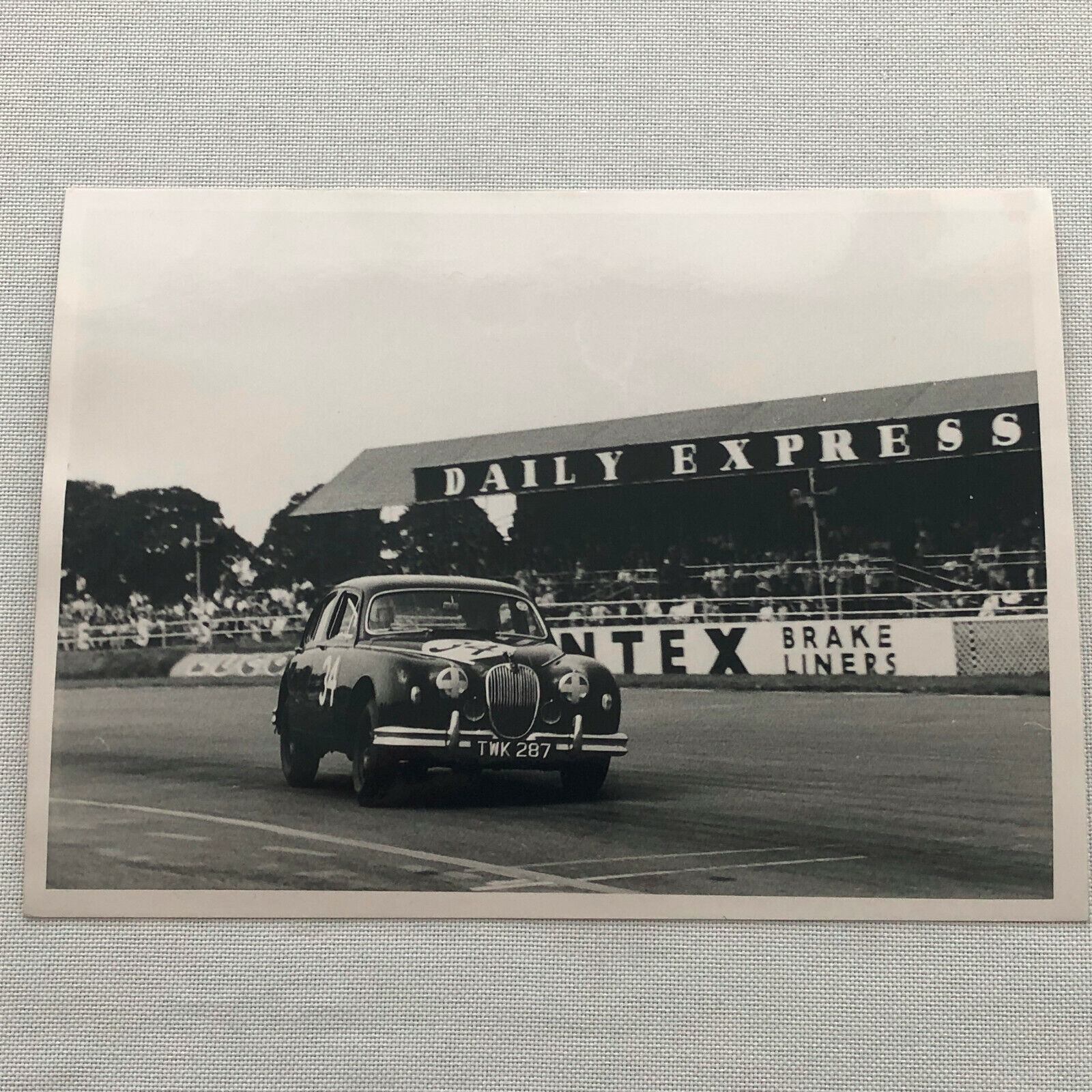 Vintage Jaguar 3.4 Racing Photo Photograph Walt Hansgen Bernard CAHIER 