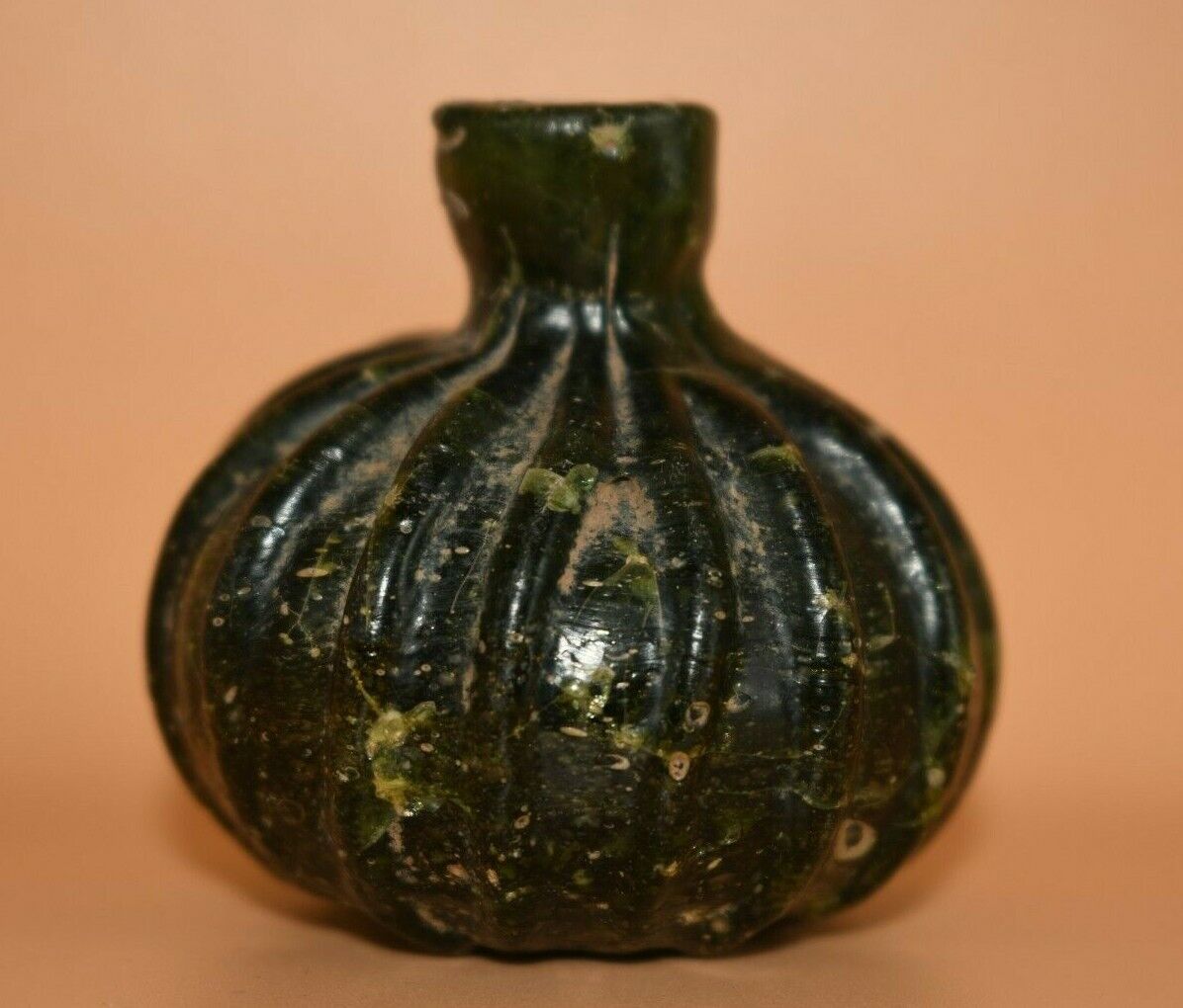 Genuine Intact Ancient Eastern Roman Glass Bottle with Wonderful Color