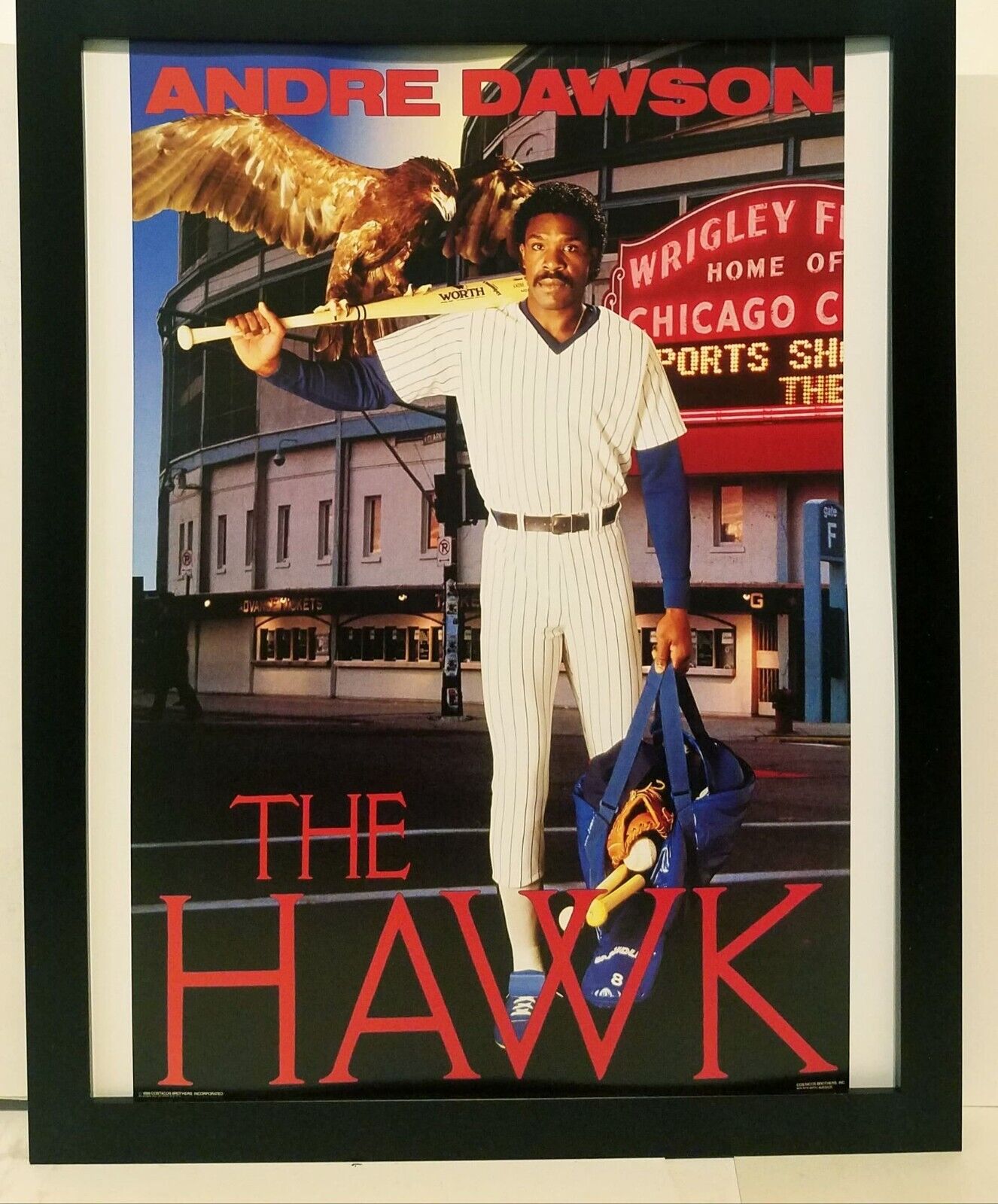 Andre Dawson Chicago Cubs Costacos Brothers 8.5x11 FRAMED Print Vintage 80s Post