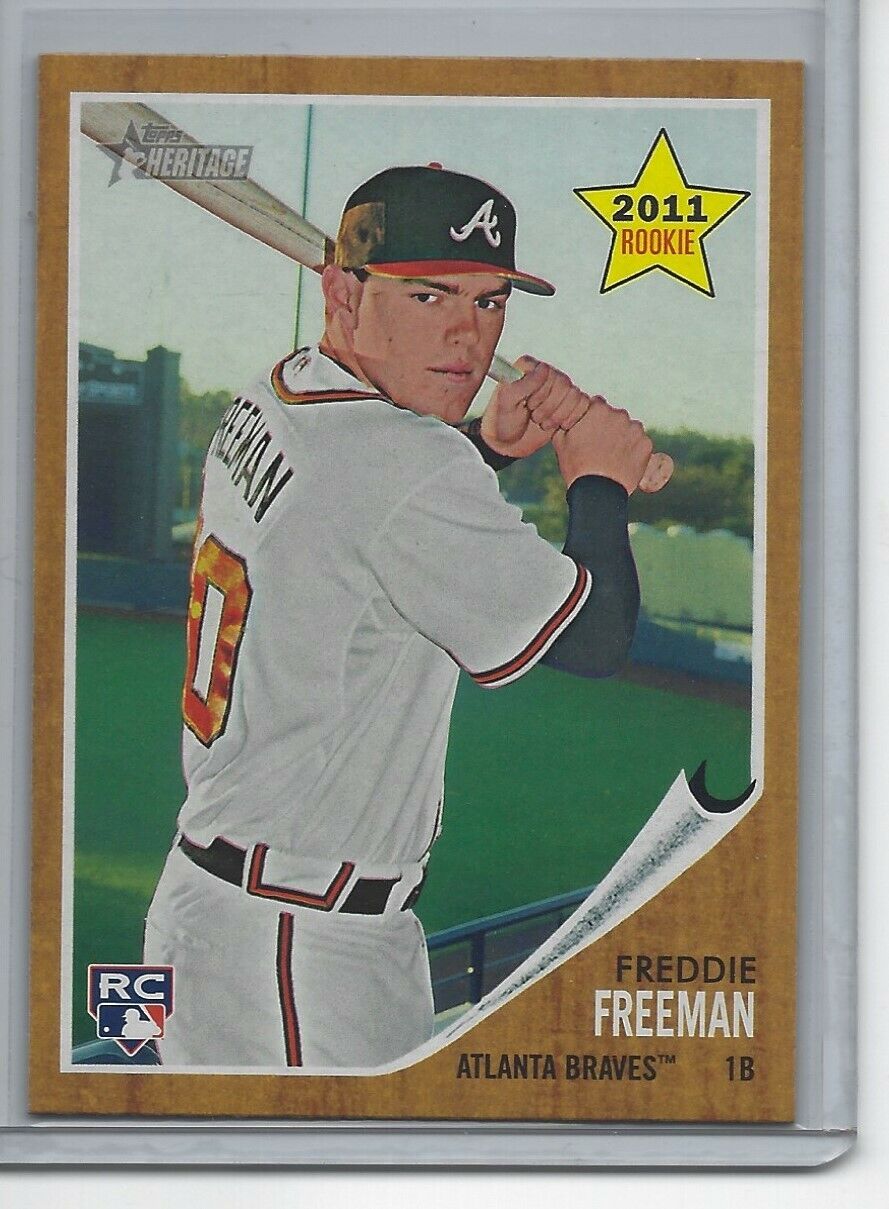 2011 Topps Heritage Freddie Freeman RC Atlanta Braves #76 Rookie Card