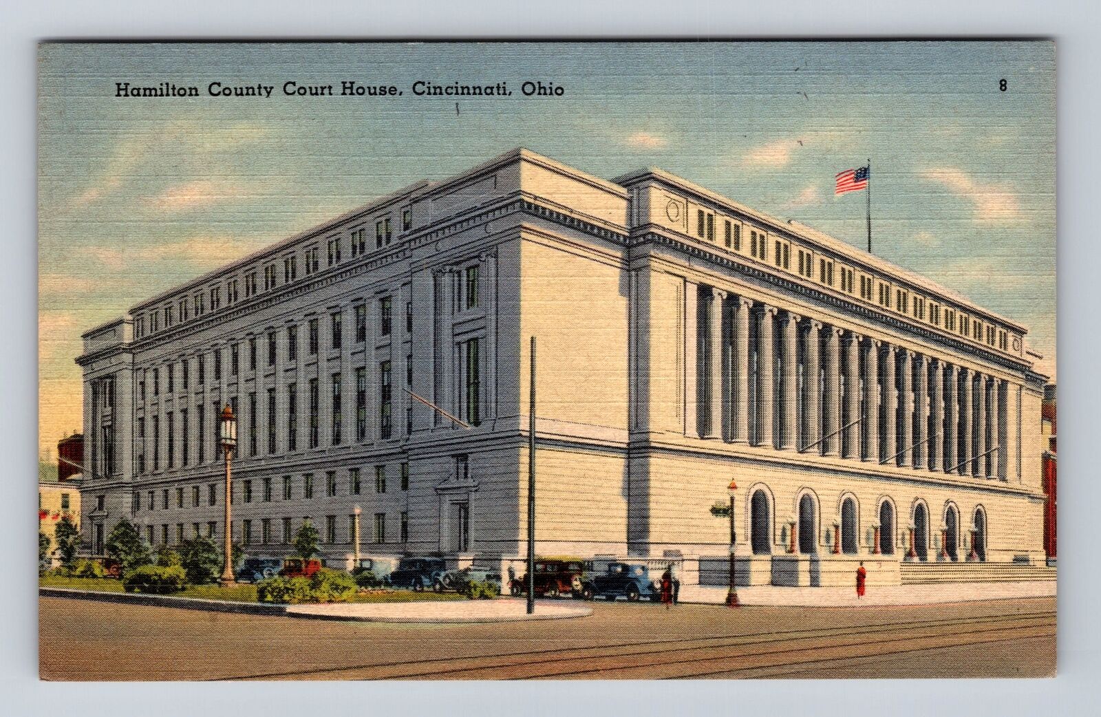Cincinnati OH-Ohio, Hamilton County Court House, Antique, Vintage Postcard
