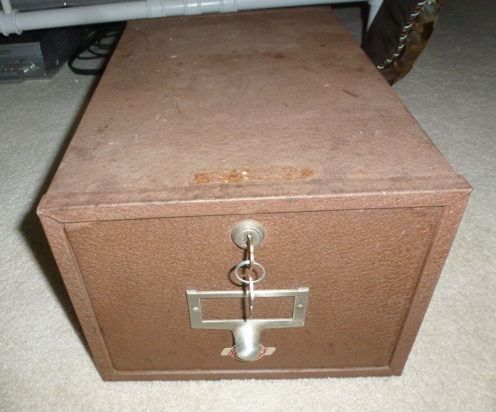 Vintage Meilink Hercules Single Fire Proof Safe-T-Vault Fireproof w/Key Lock
