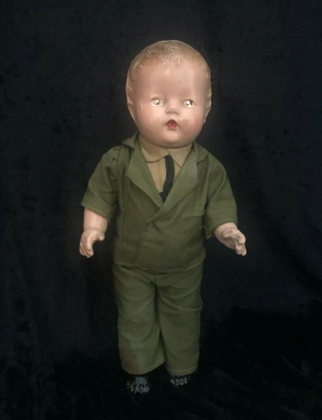  WWII Early 1940s Ideal Boy Army Doll ,Arms and Legs Motion PRICE SLASHED