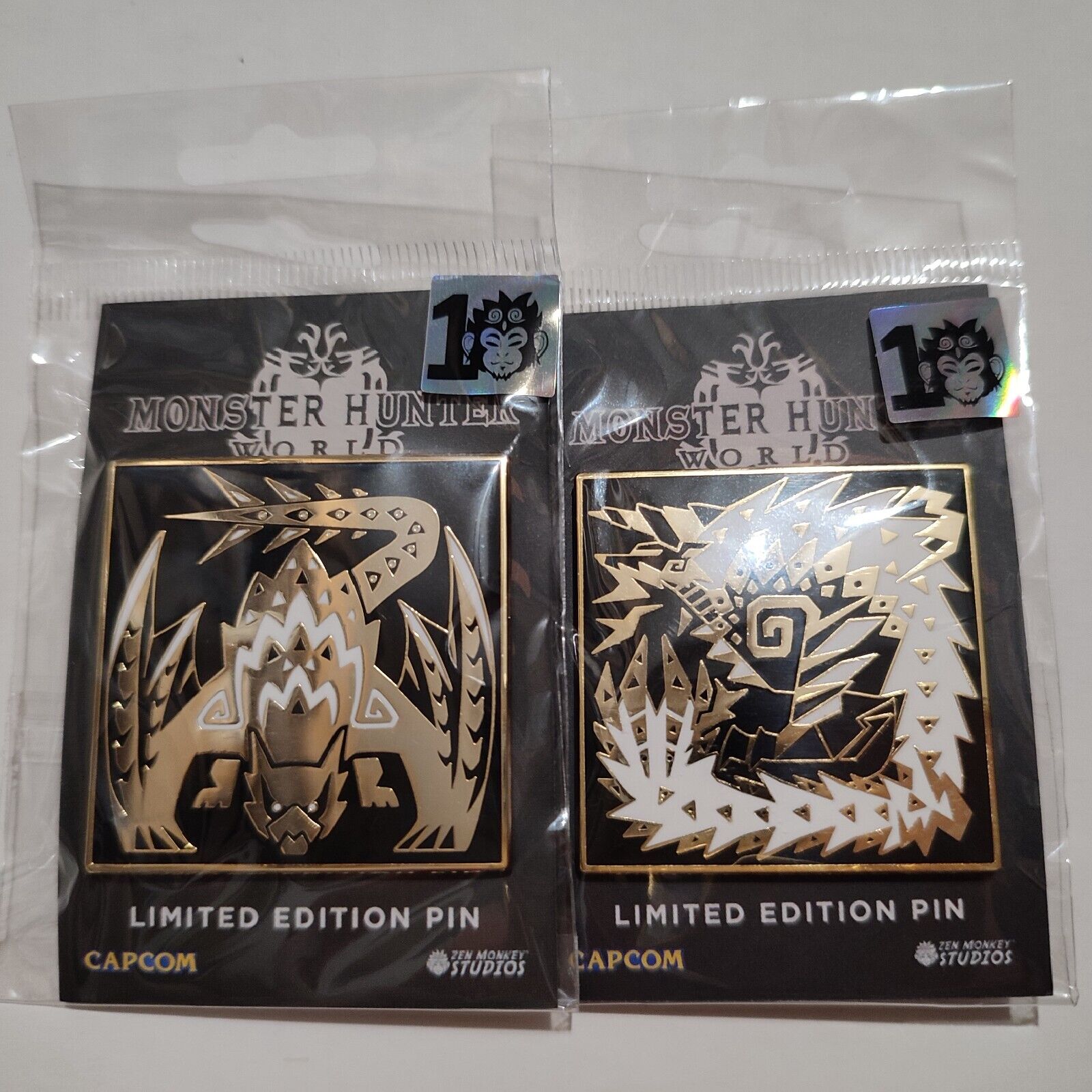 Monster Hunter World Nargacuga and Zinogre Limited Edition Pins