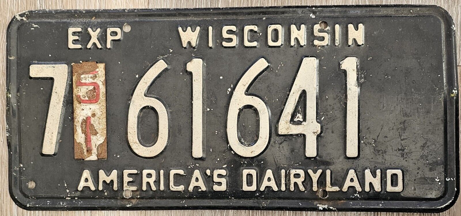 1951 Wisconsin America\'s Dairyland License Plate