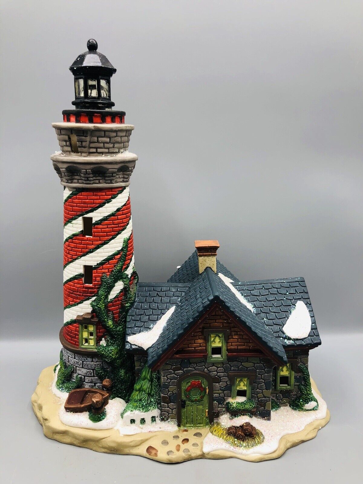 Vtg Heartland Valley Village Christmas Porcelain Light House NEW