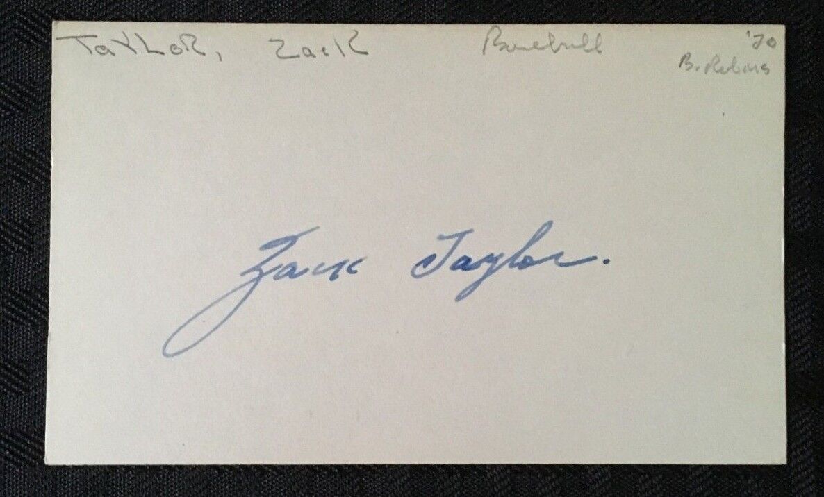 1920-35 HAND SIGNED BROOKLYN ROBINS/CUBS/DODGERS MLB *ZACK TAYLOR* JSA (D.1974)