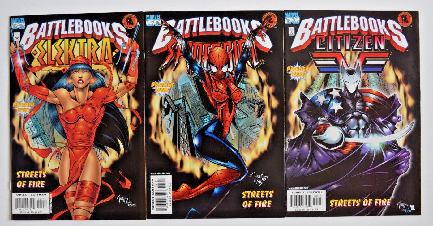 BATTLEBOOKS (1998/1999) 3 ISSUE SET ELEKTRA/SPIDER-GIRL/CITIZEN V MARVEL COMICS