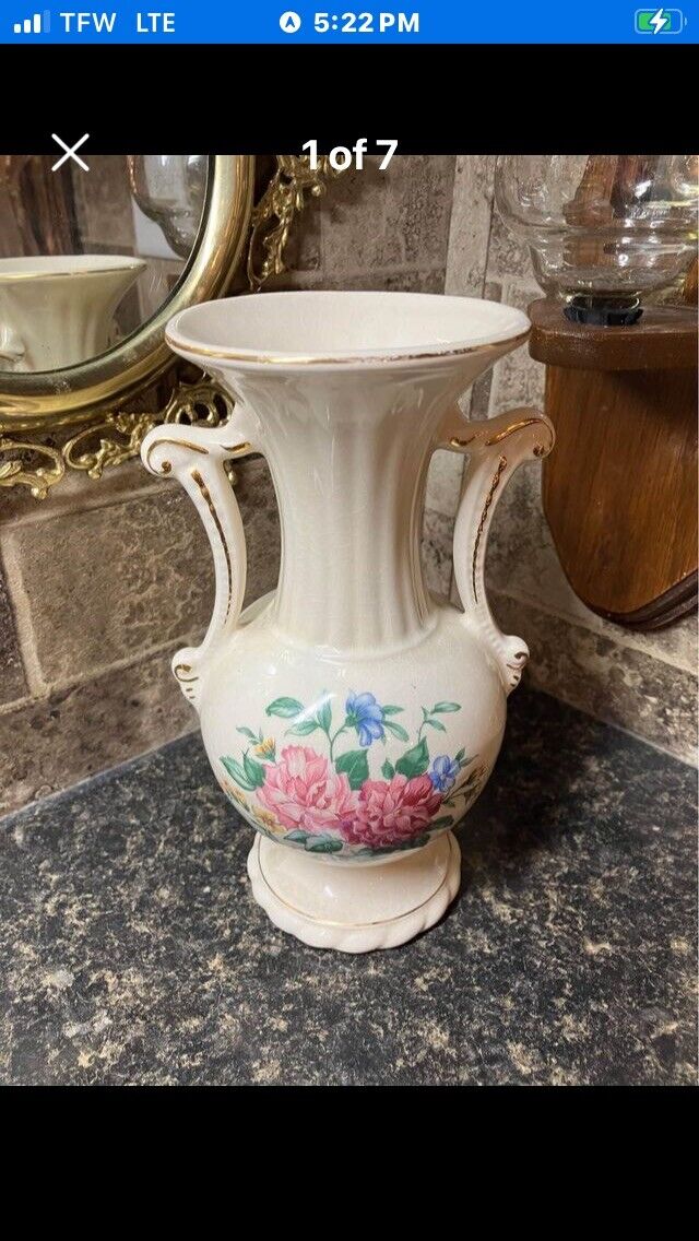Vintage 1950’s, RARE Spaulding China Amphora Ceramic Vase 