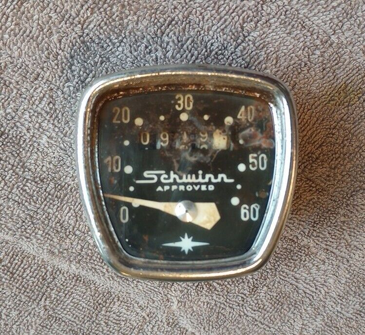 Schwinn Approved Bicycle Speedometer 1960's - Rusty Untested Parts 