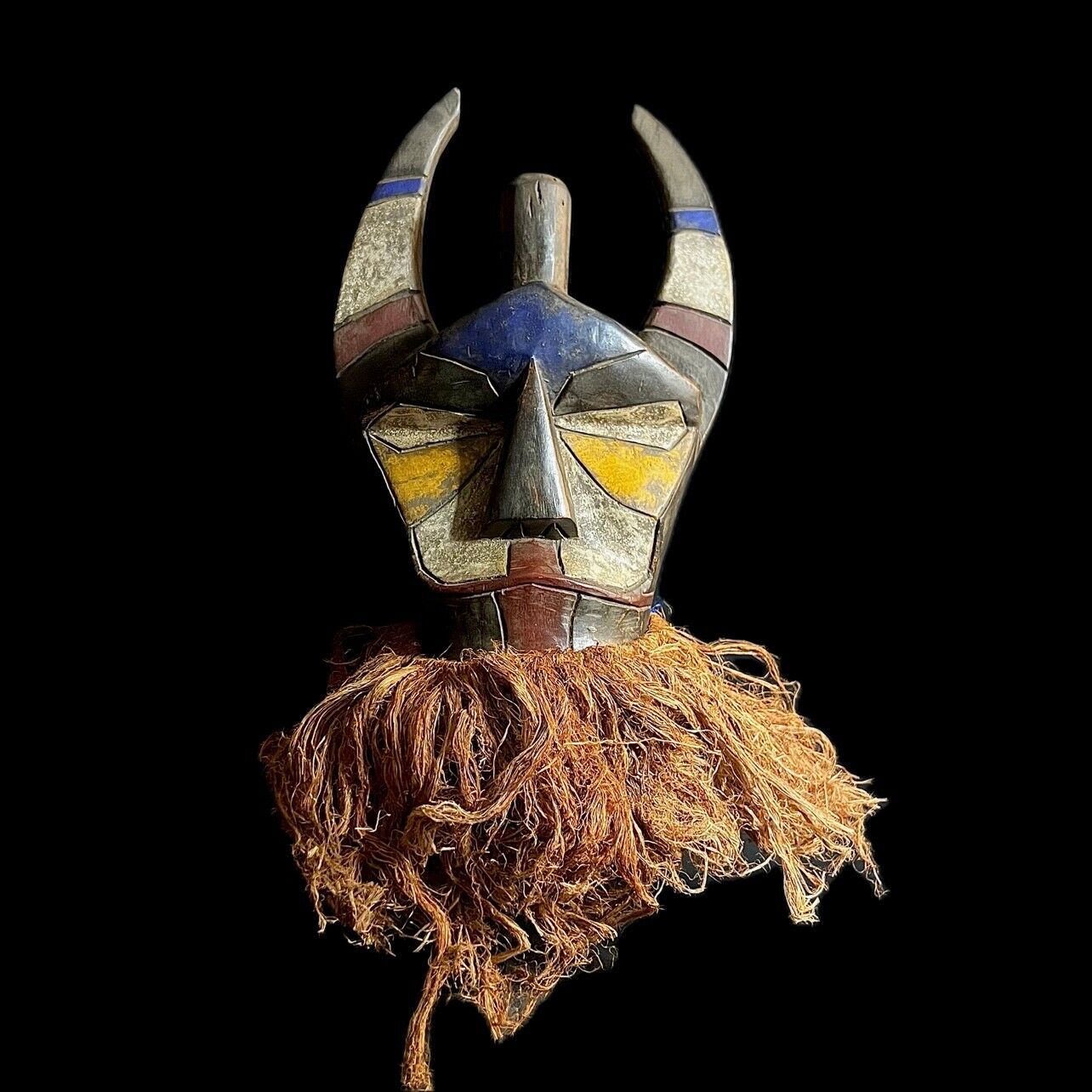 African Nigeria Rare Age and Use Eket Mask wall mask Traditional masque-G1192