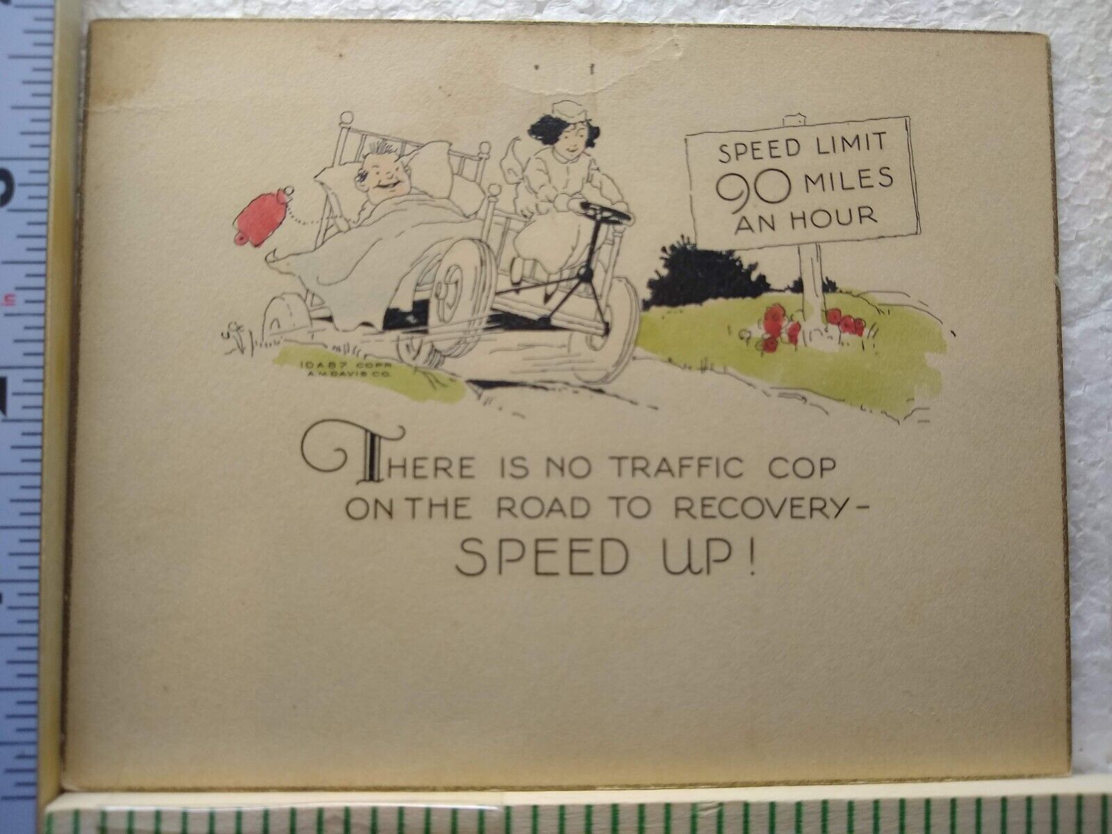 Postcard Speedy Recovery: The Road to Recovery Has No Speed Limit Art Print