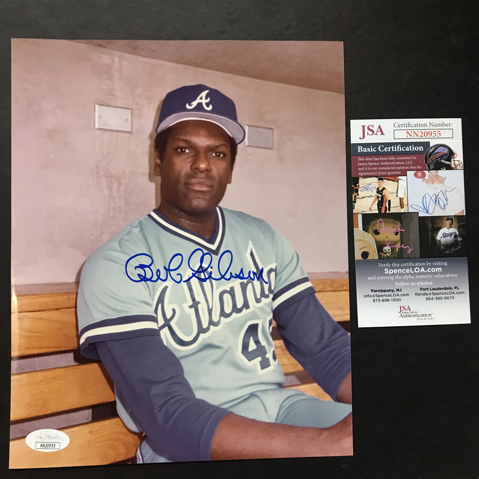 Bob Gibson MLB ATLANTA BRAVES Signed 8x10 RARE Photo JSA CERTIFIED Autograph