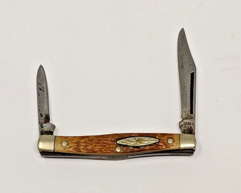 Vintage Sears 95235 2-Blade Small Pocket Knife Large Blade 1.75
