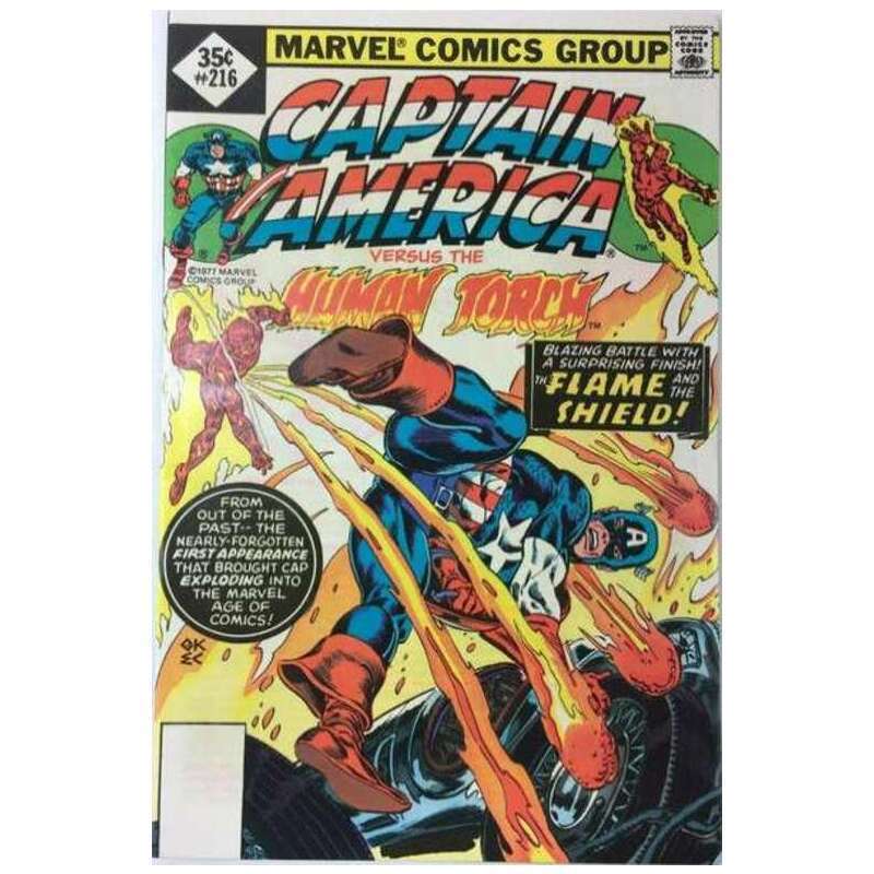 Captain America (1968 series) #216 Whitman in F minus cond. Marvel comics [v\'