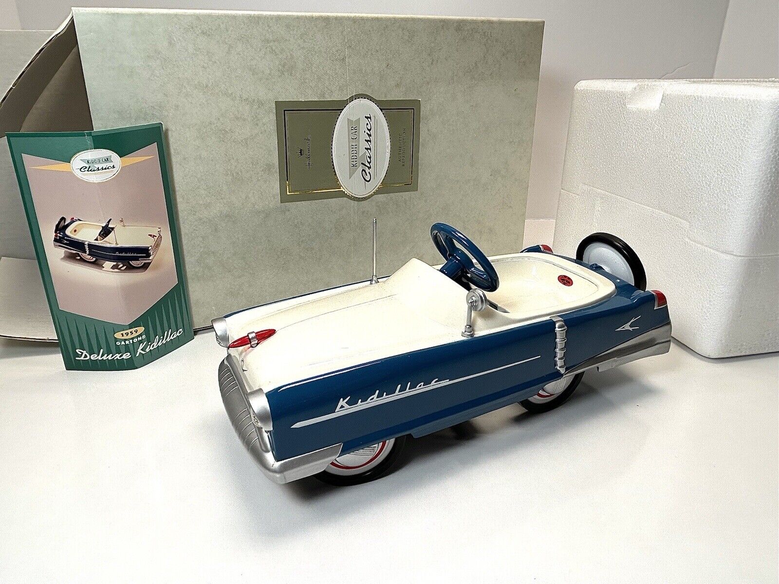 Vtg Hallmark Kiddie Car Classics 1959 Garton Deluxe Kidillac Blue Pedal Car Toy