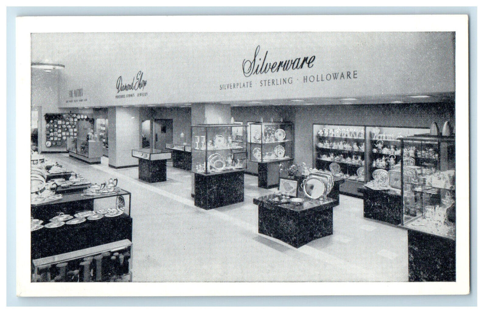 c1940\'s Silverware, Diamond Shop, Interior of Simpsons Canada Vintage Postcard