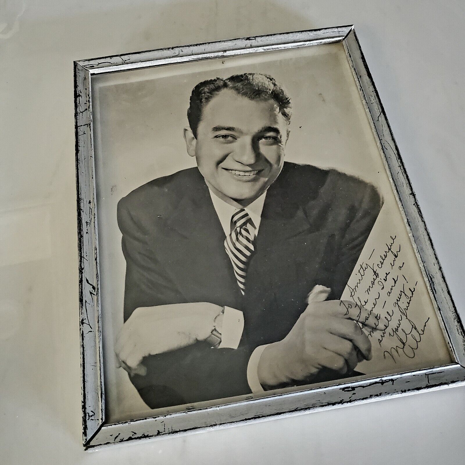 Mel Allen - ( Autographed framed 8x10 )  Sportscaster - The Voice of The Yankees