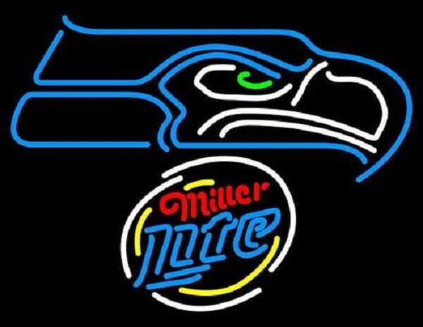 CoCo Seattle Seahawks Miller Lite Beer Neon Sign Light 24\