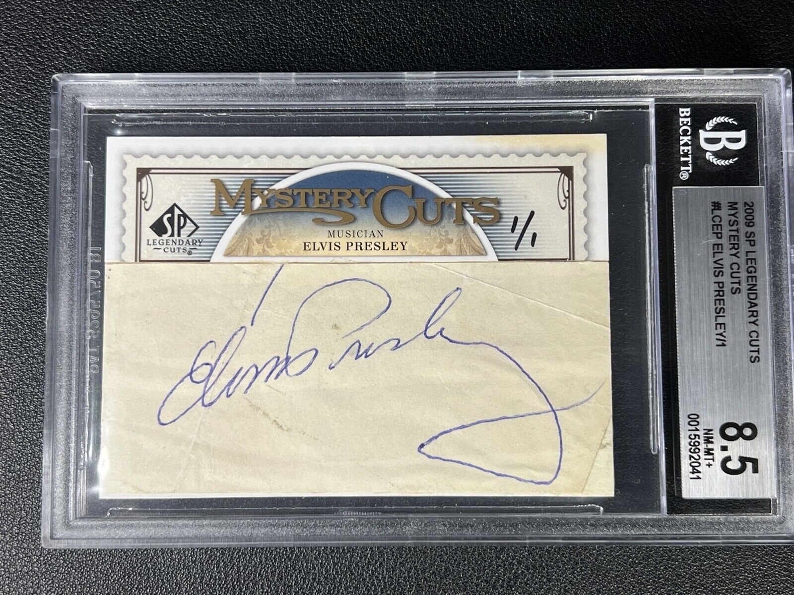 ELVIS PRESLEY BGS 2009 SP LEGENDARY CUTS MYSTERY CUT AUTOGRAPH AUTO SIGNED 1/1