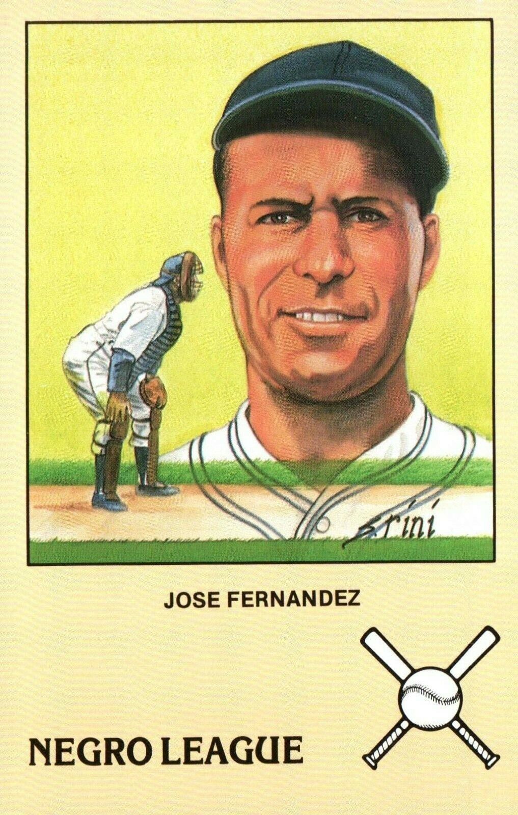 Jose Fernandez Negro League Baseball Player Susan Rini Artwork Postcard