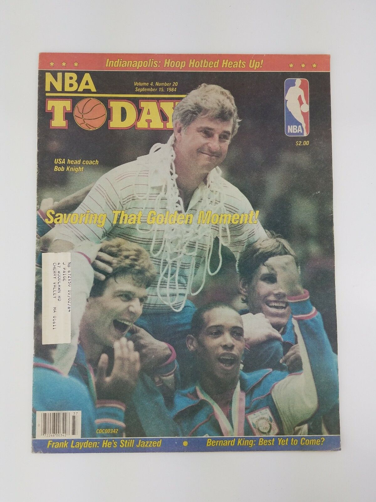 RARE 1984 NBA Today Newspaper Magazine Basketball USA Olympics Bob Knight VTG 