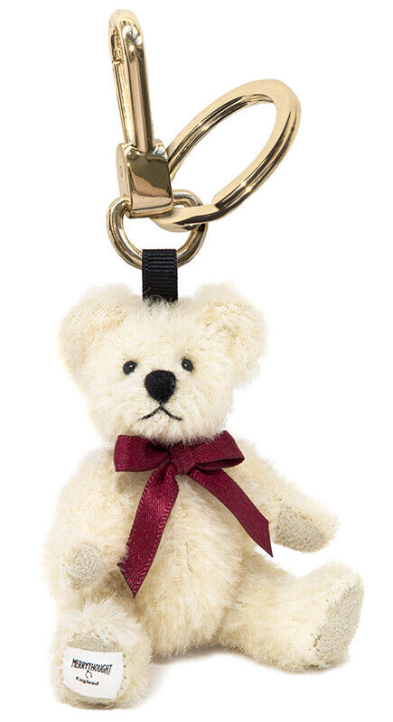 Merrythought Henley Teddy Bear Keyring - mohair, jointed, collectable