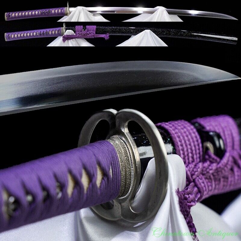 Japanese Naginata Katana Samurai Sword Tamahagane Steel Clay Tempered 薙刀 #0808