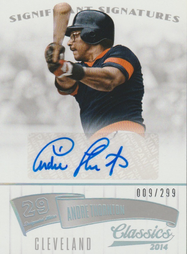 Andre Thornton 2014 Panini Classics Significant Signatures auto card 4 /299