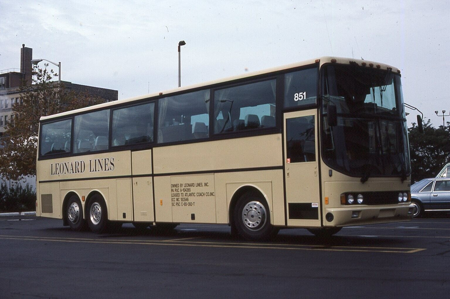 Original Bus Slide Charter Leonard Lines #851 Sabre 1986 #6