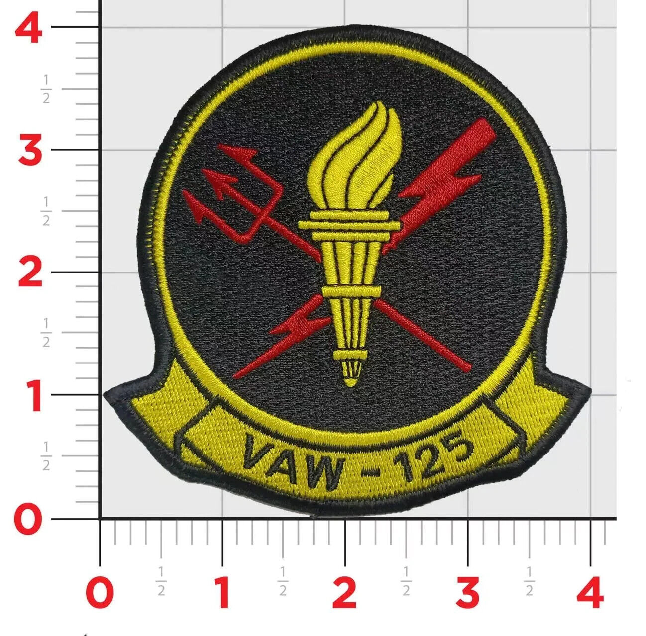 MARINE CORPS VAW-125 TORCH BEARERS HOOK & LOOP EMBROIDERED  PATCH