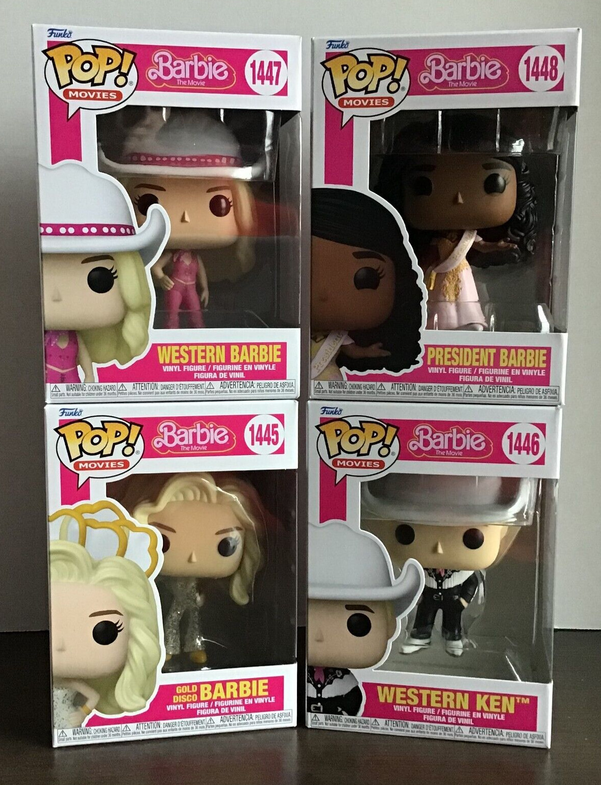 Funko Pop Barbie the Movie Collection Complete Set of 4 Pop Vinyl Figures