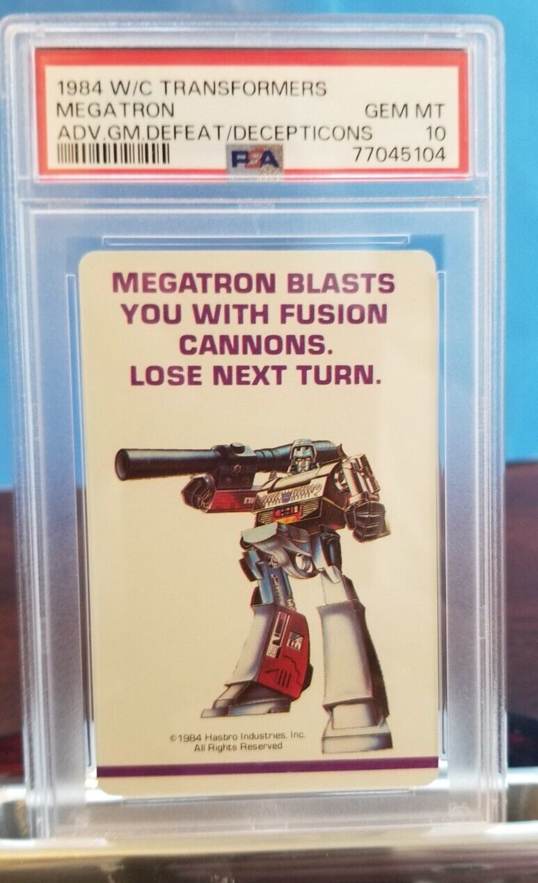 💥1984 MY LAST PSA GEM 10 MINT RETIRED MEGATRON 1st Print Card Transformers G1💥