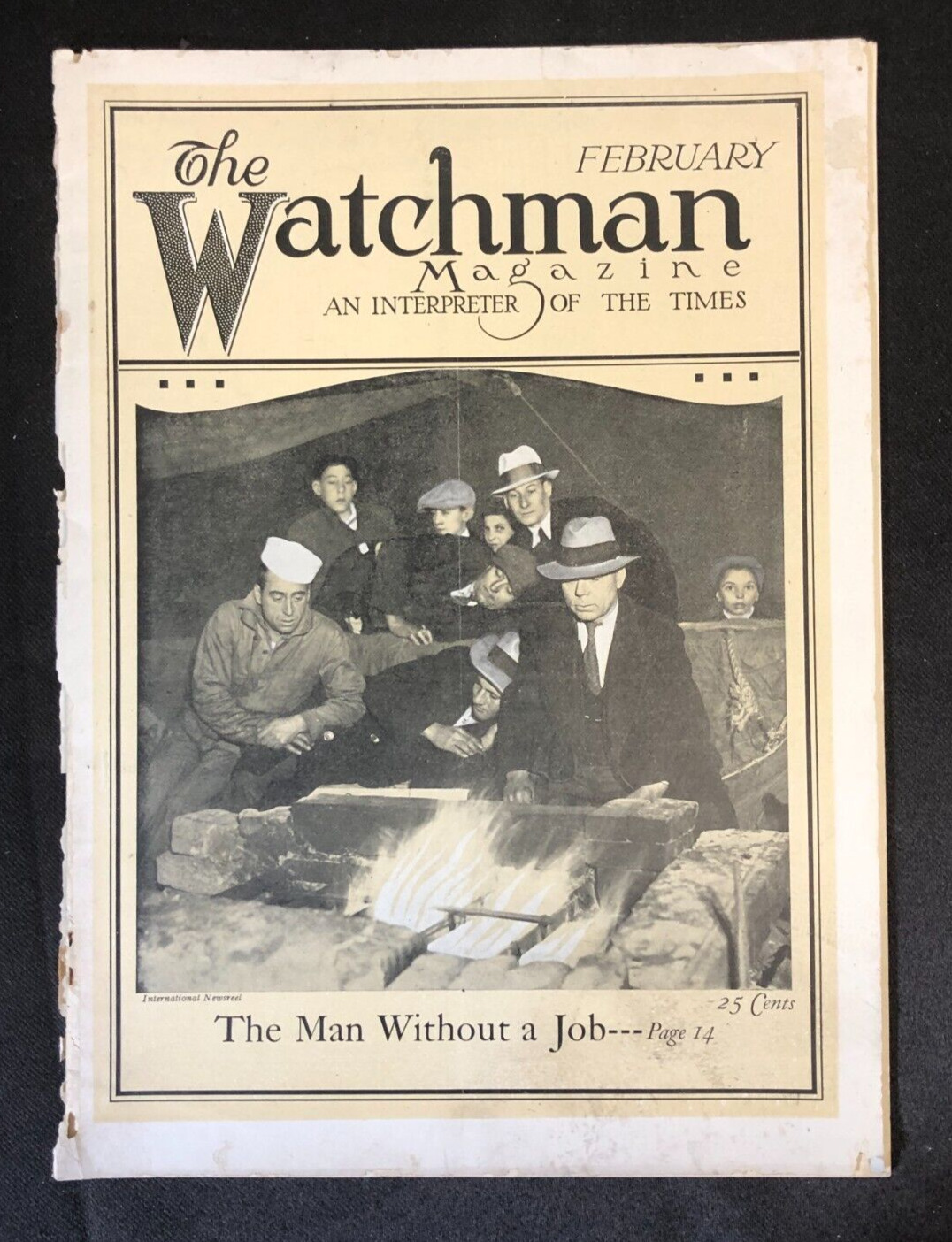 Vintage February 1931 The Watchman Magazine, Cover: The Man Without a Job
