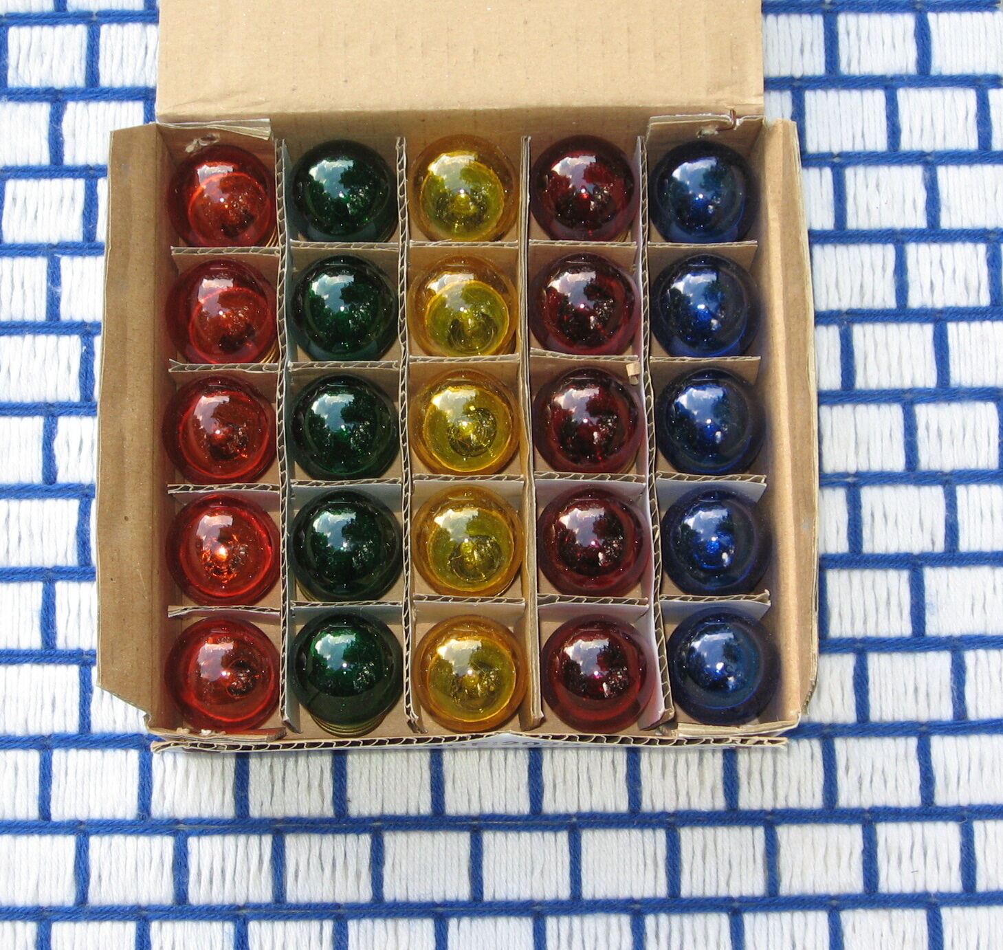 BOX of 25 mixed assorted colors S11 sign 7.5w night LIGHT BULB 7.5S11 medium MIX