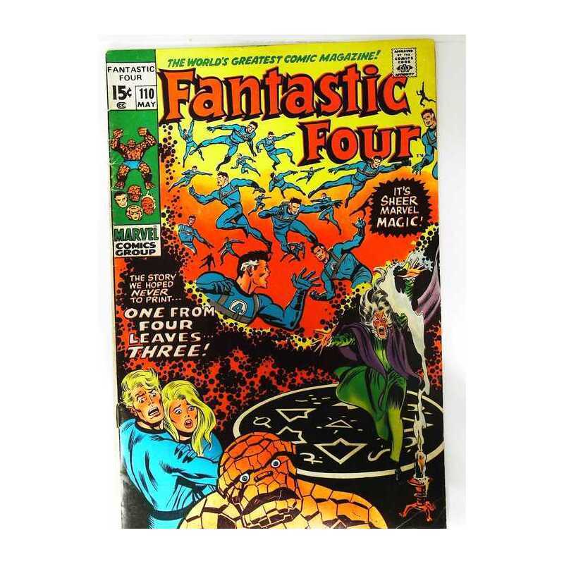 Fantastic Four (1961 series) #110 in Fine minus condition. Marvel comics [w'