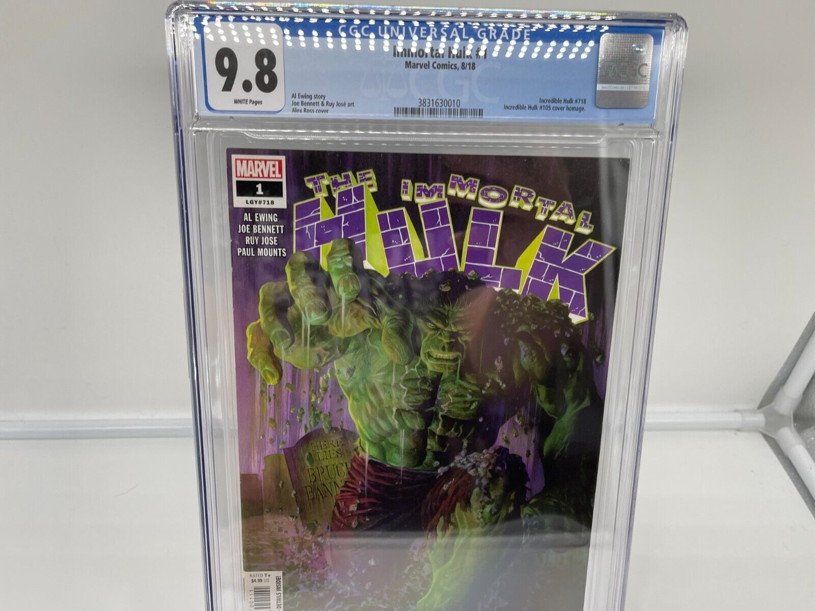 Immortal Hulk #1 CGC 9.8 Alex Ross Homage Cover Marvel 2018