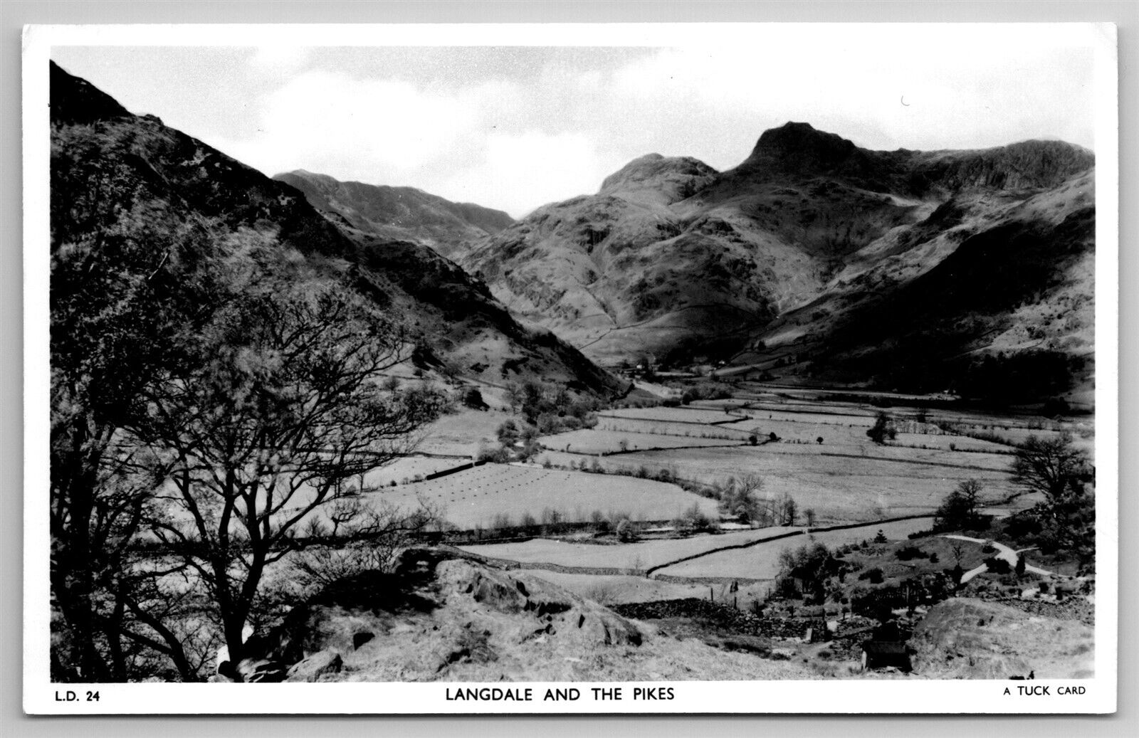 Langdale And The Pikes UK Tuck\'s Real Photograph RPPC Postcard G11