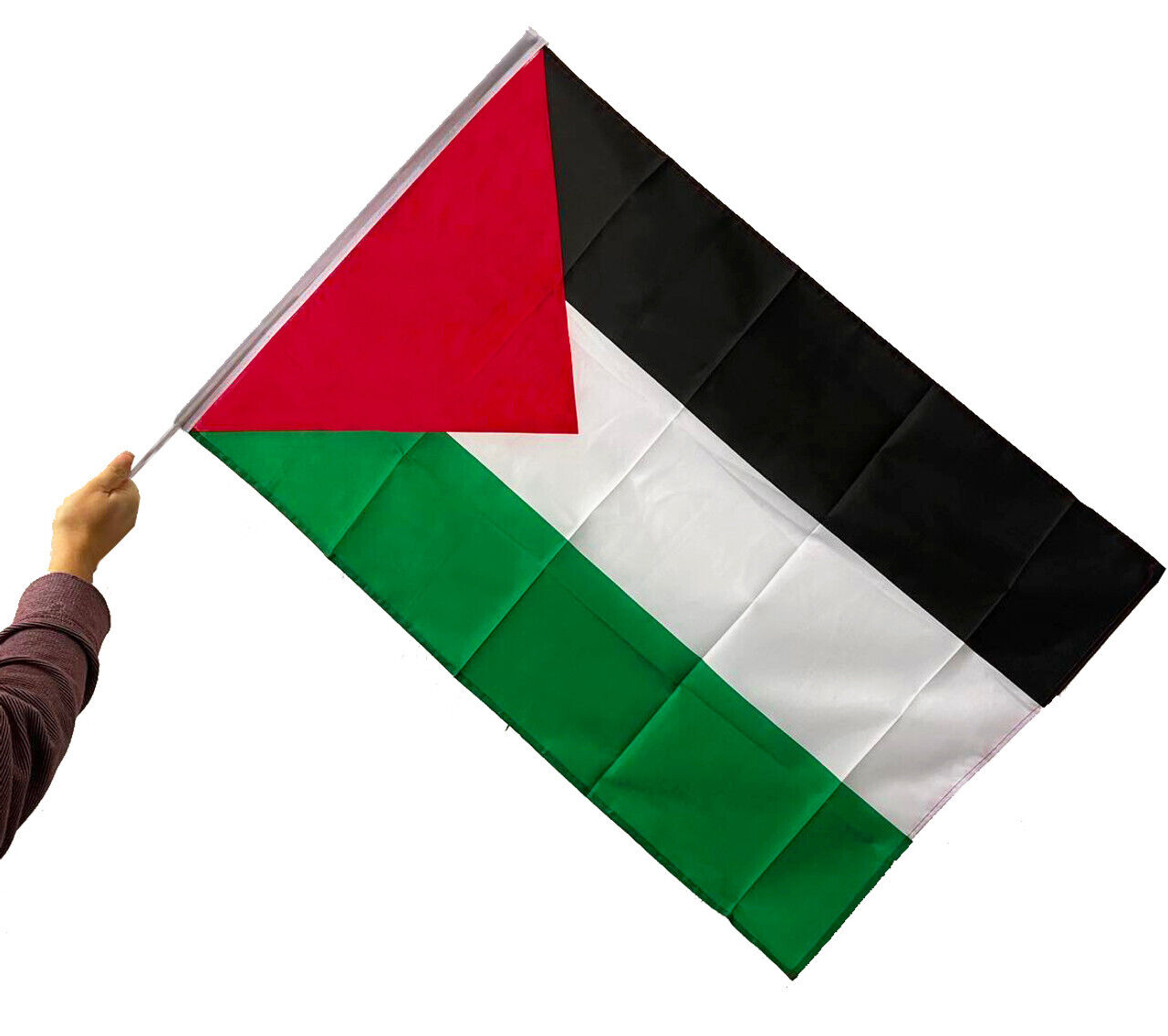 Palestine Palestinian Giant Hand Waving Flag 60x90cm With Plastic Pole Stick