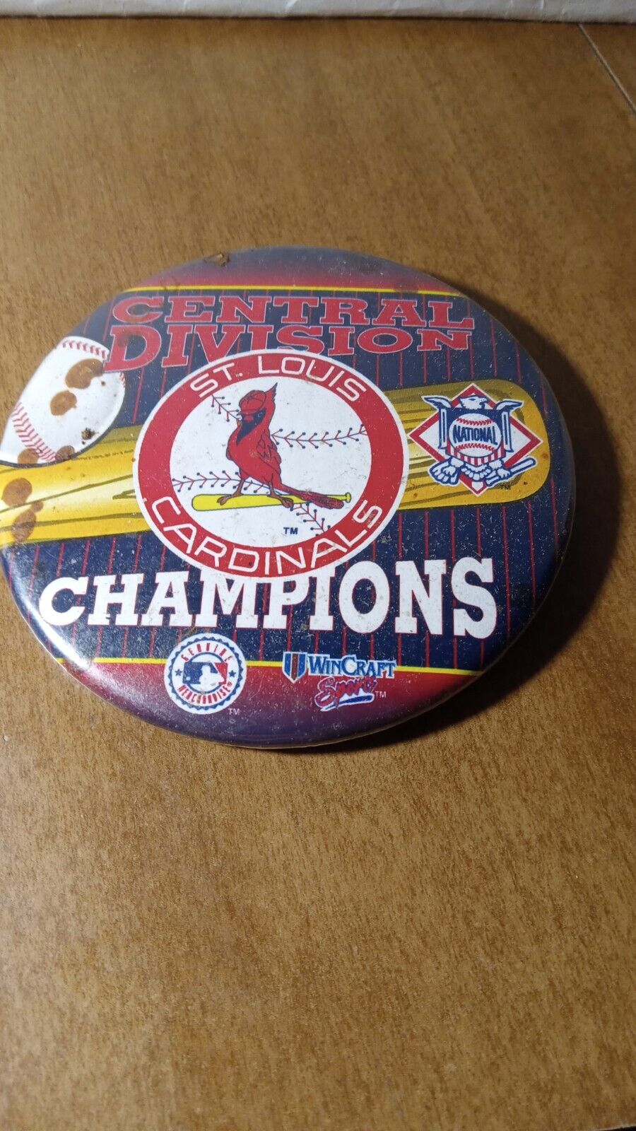 Vintage St. Louis Cardinals Pinback Button  3½\