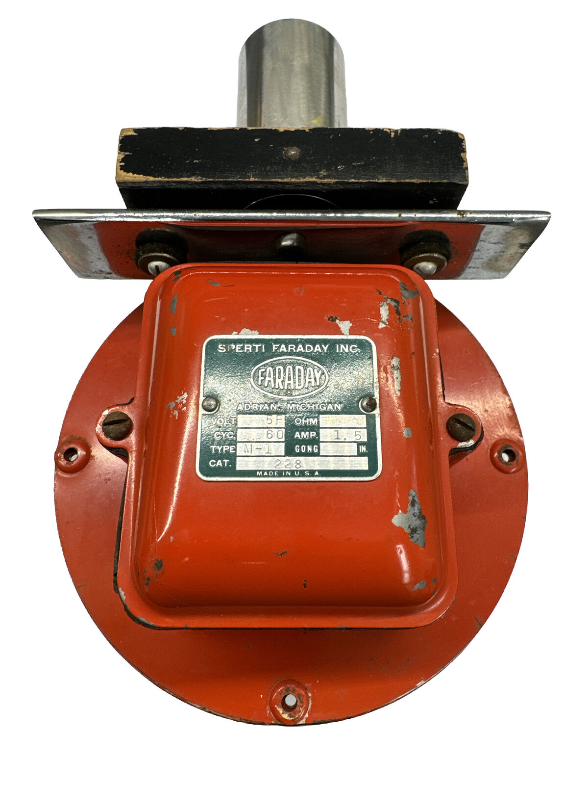 Vintage Rare Sperti Faraday Fire Alarm Chime 228 1.5A 60CY 5F