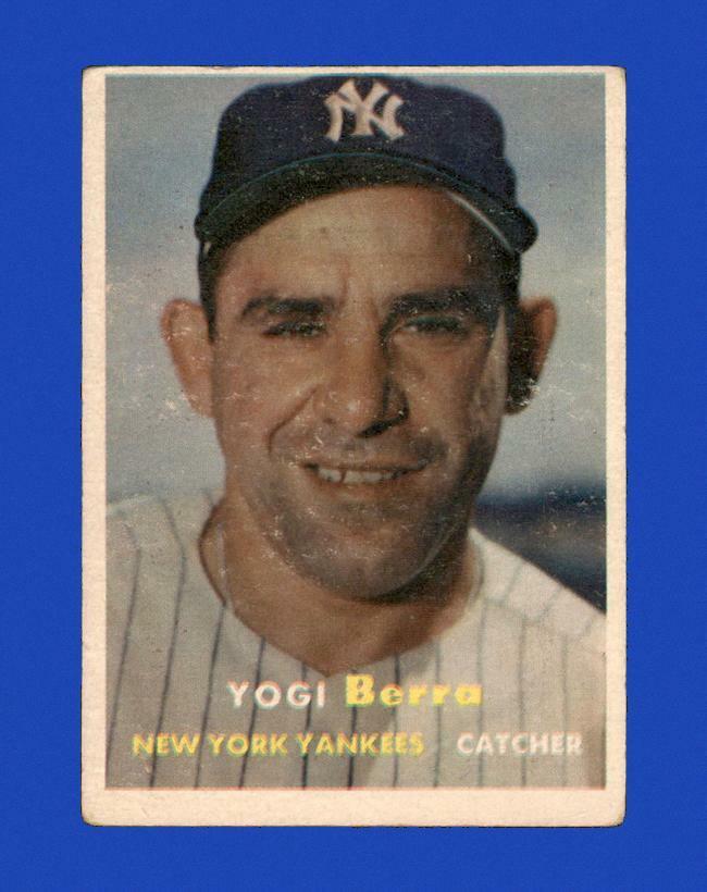1957 Topps Set Break # 2 Yogi Berra LOW GRADE (marked) *GMCARDS*