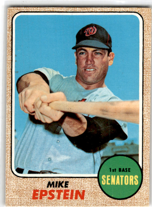 1968 Topps Baseball #358 Mike Epstein Washington Senators Vintage Original