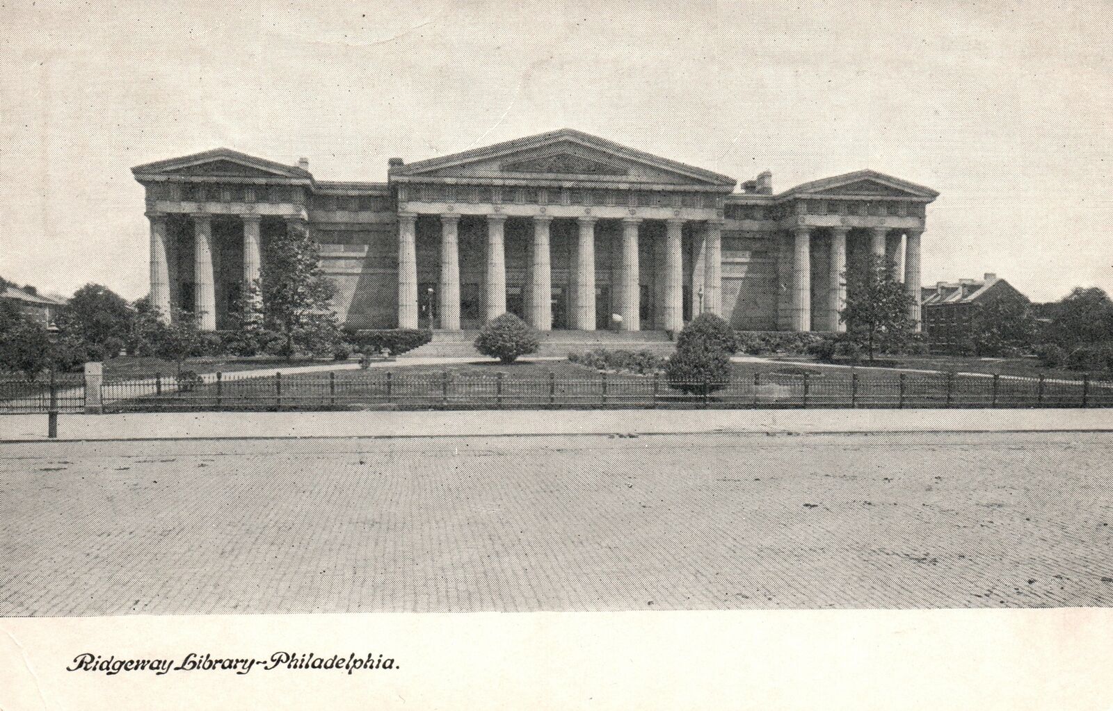 Vintage Postcard 1900\'s Ridgeway Library Building Philadelphia Pennsylvania PA