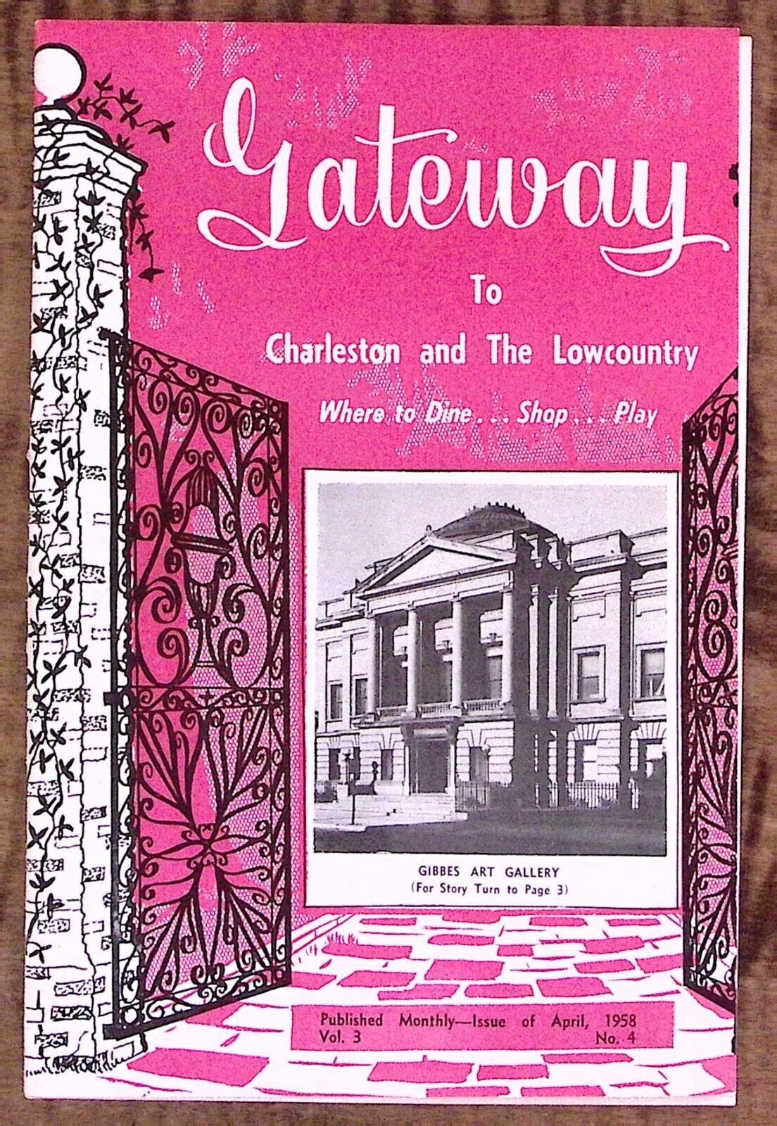 1958 CHARLESTON SC GATEWAY TO CHARLESTON AND LOWCOUNTRY MAGAZINE APRIL  Z3763