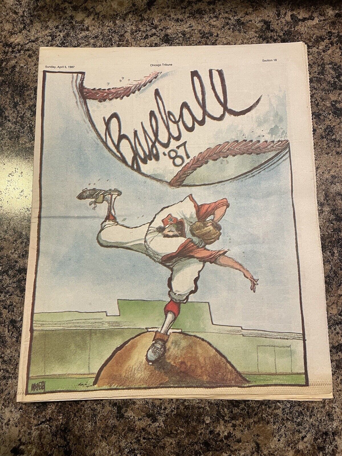 1987 Chicago Cubs & White Sox Baseball Preview Newspaper