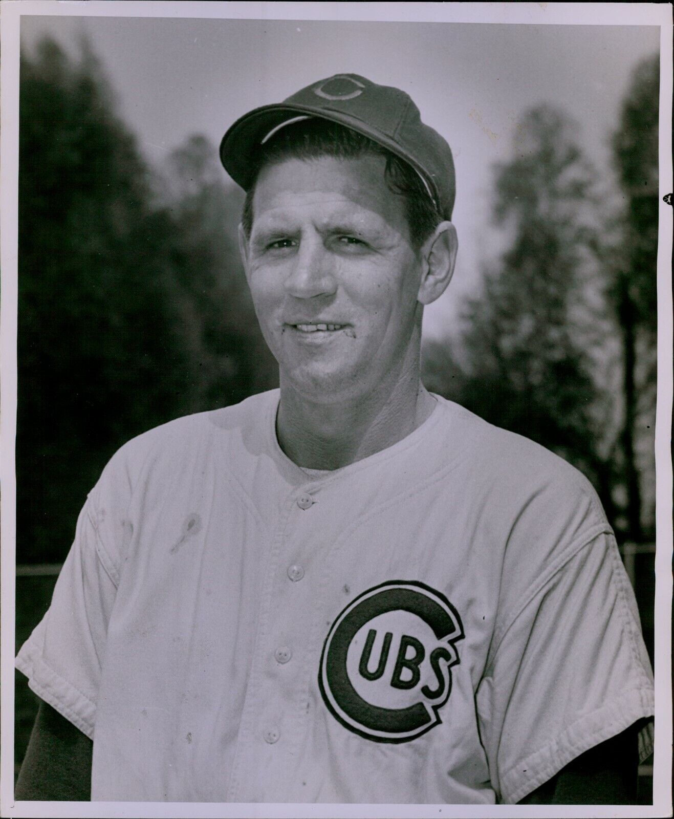 LG838 Original Photo WALTER MONK DUBIEL Chicago Cubs Baseball Pitcher Athlete