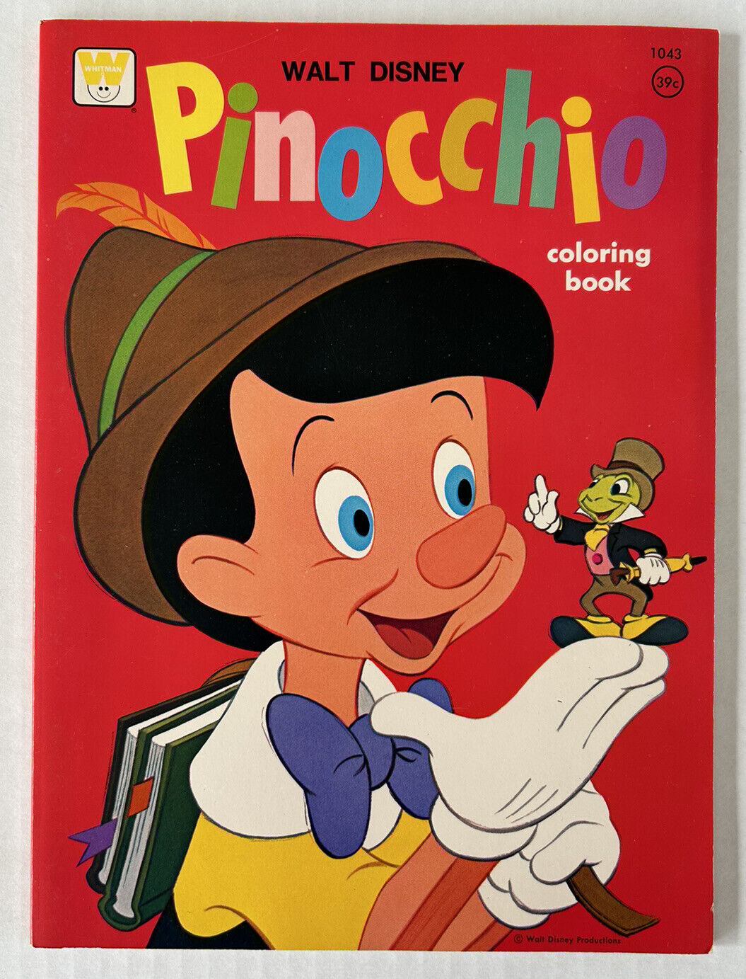 Vintage Disney Pinocchio Coloring Book 1975 Whitman New Unused