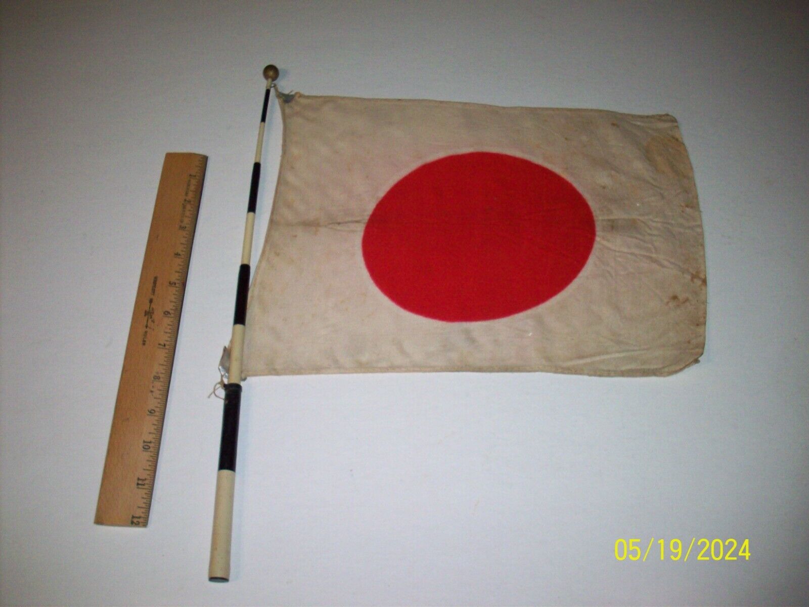 W.W.2 Japanese Small National flag on Collapsible Pole