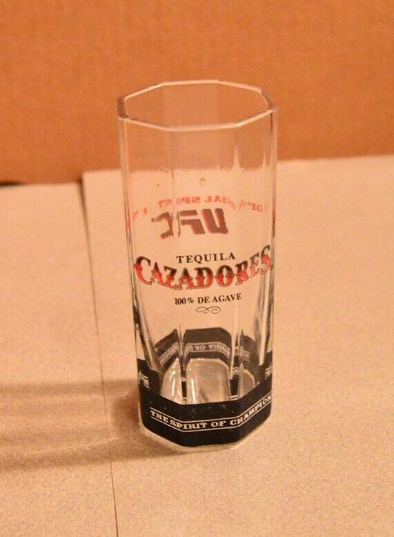 Cazadores Tequila Tall Shot Glass UFC Official Sponsor Spirit of Champions
